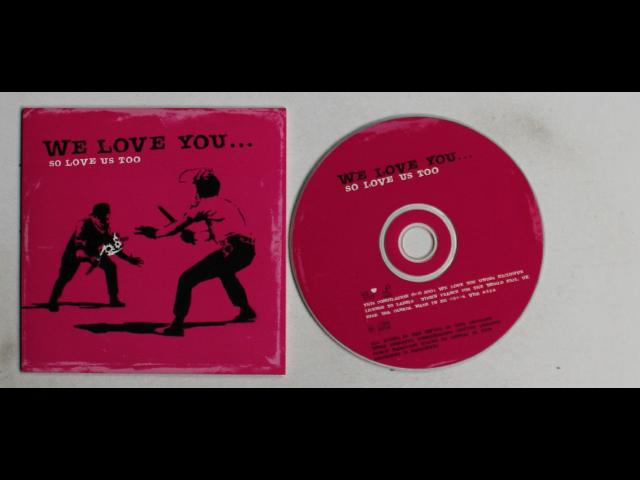 We Love You... So Love Us Too France Adv Cardcover CD 2001 Rare Banksy Artwork