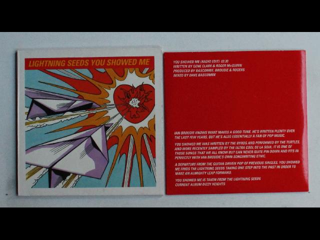 Lightning Seeds You Showed Me Adv Cardcover CDSingle 1997 Synthpop Ian Broudie