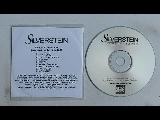 Silverstein Arrivals & Departures Rare UK ADV CDR 2007 Alternative Rock Emo