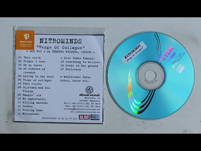Nitrominds Verge Of Collapse GER ADV CDR 2007 Enhanced Punk Hardcore