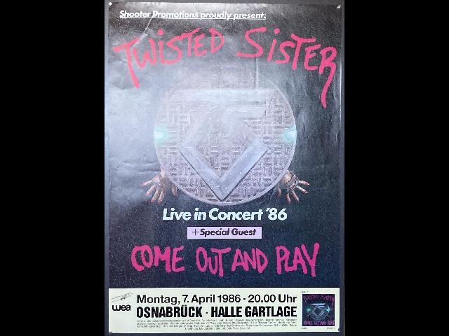 Twisted Sister Original Concert Poster Osnabrück 7. April 1986 59x84cm Rare!